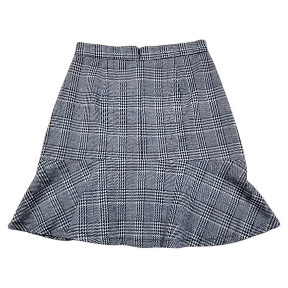 Banana Republic Petite 00 NWOT Black White Check Peplum Skirt - Picture 2 of 4